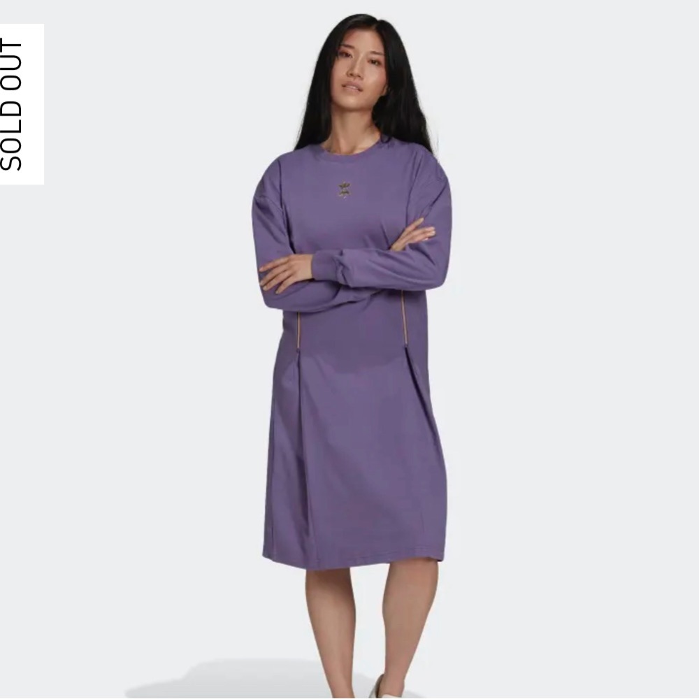 Adidas Long Sleeve Dress with Gold Zippers